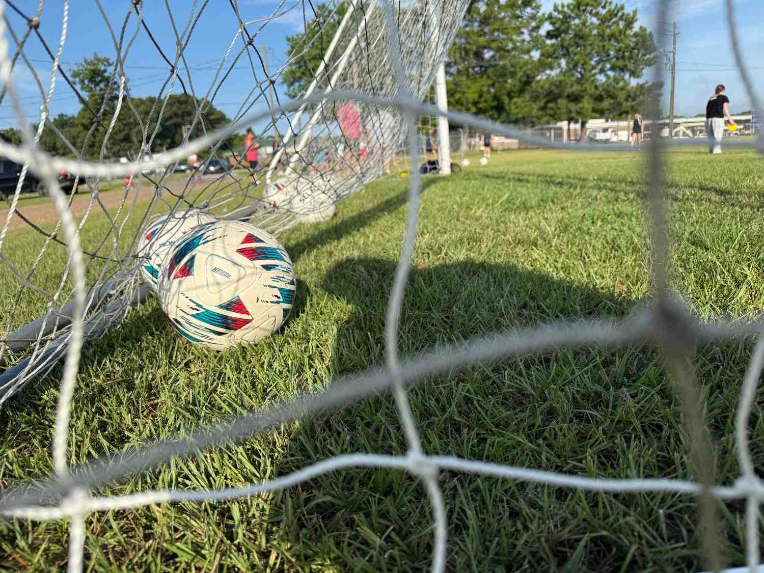 Soccer balls on the CCA field